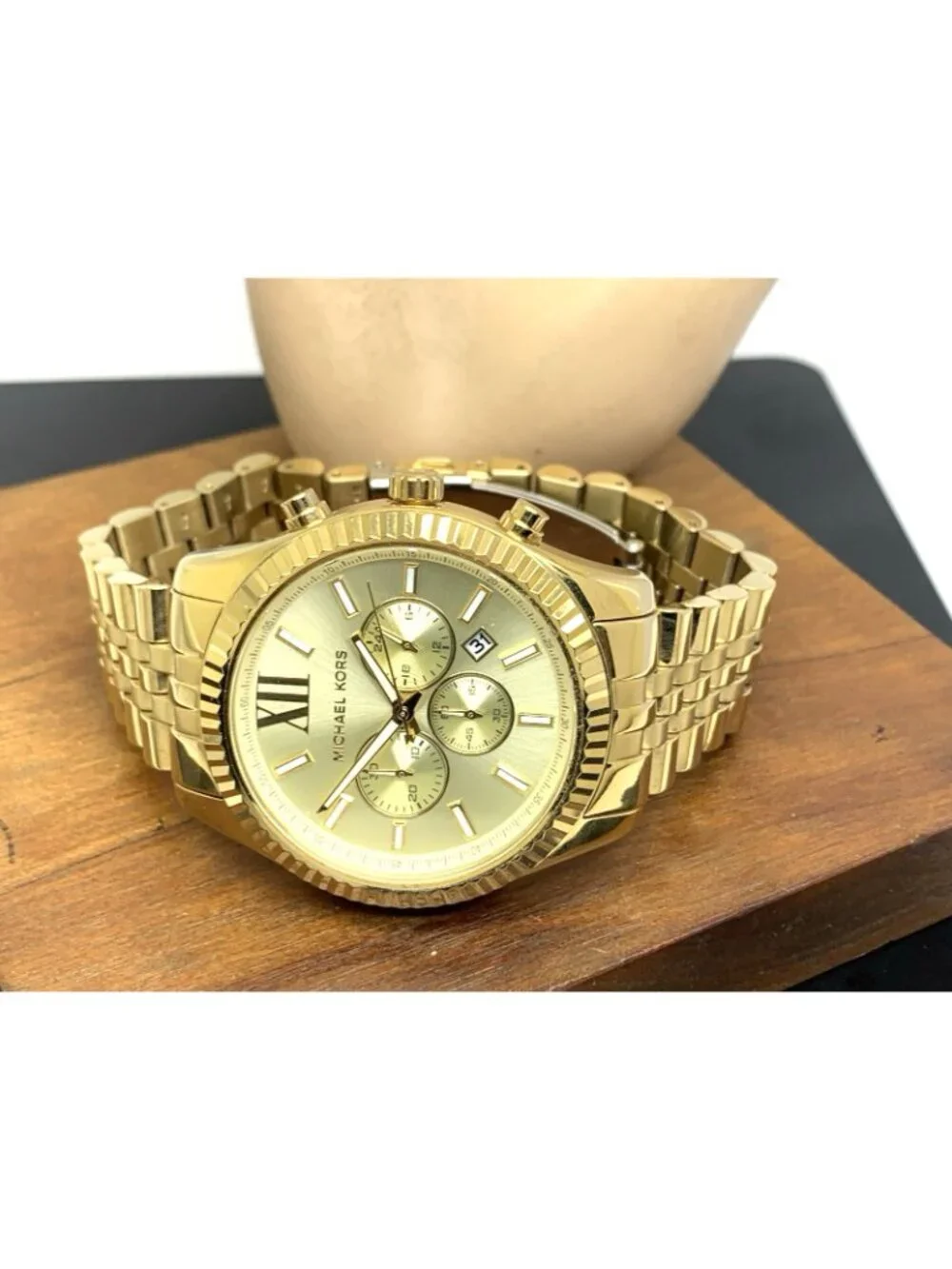 Michael Kors Men's Watch MK8281 Quartz Chronograph Gold Stainless Steel 45mm